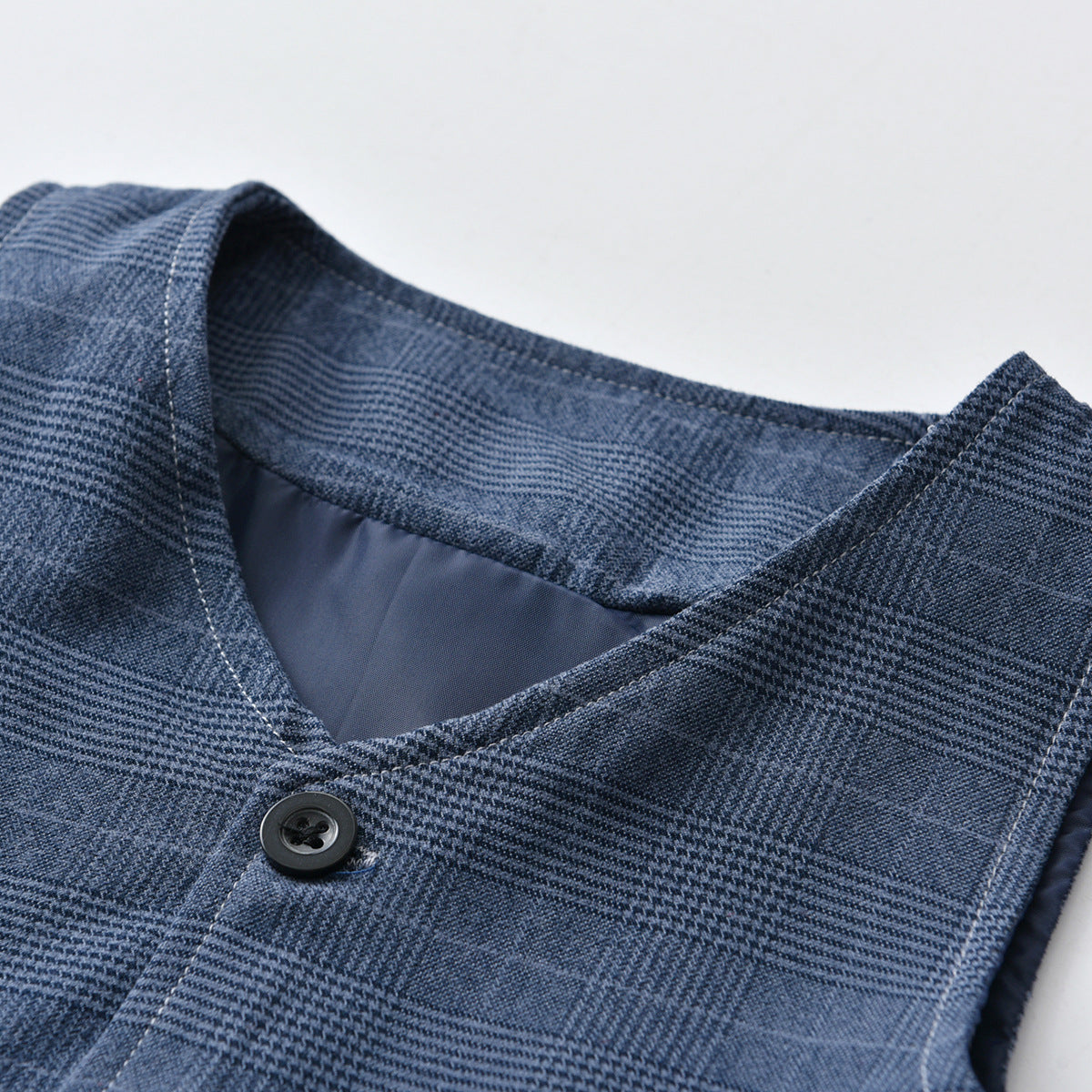 Boys Blue Checked Set Of 3 Suit Set