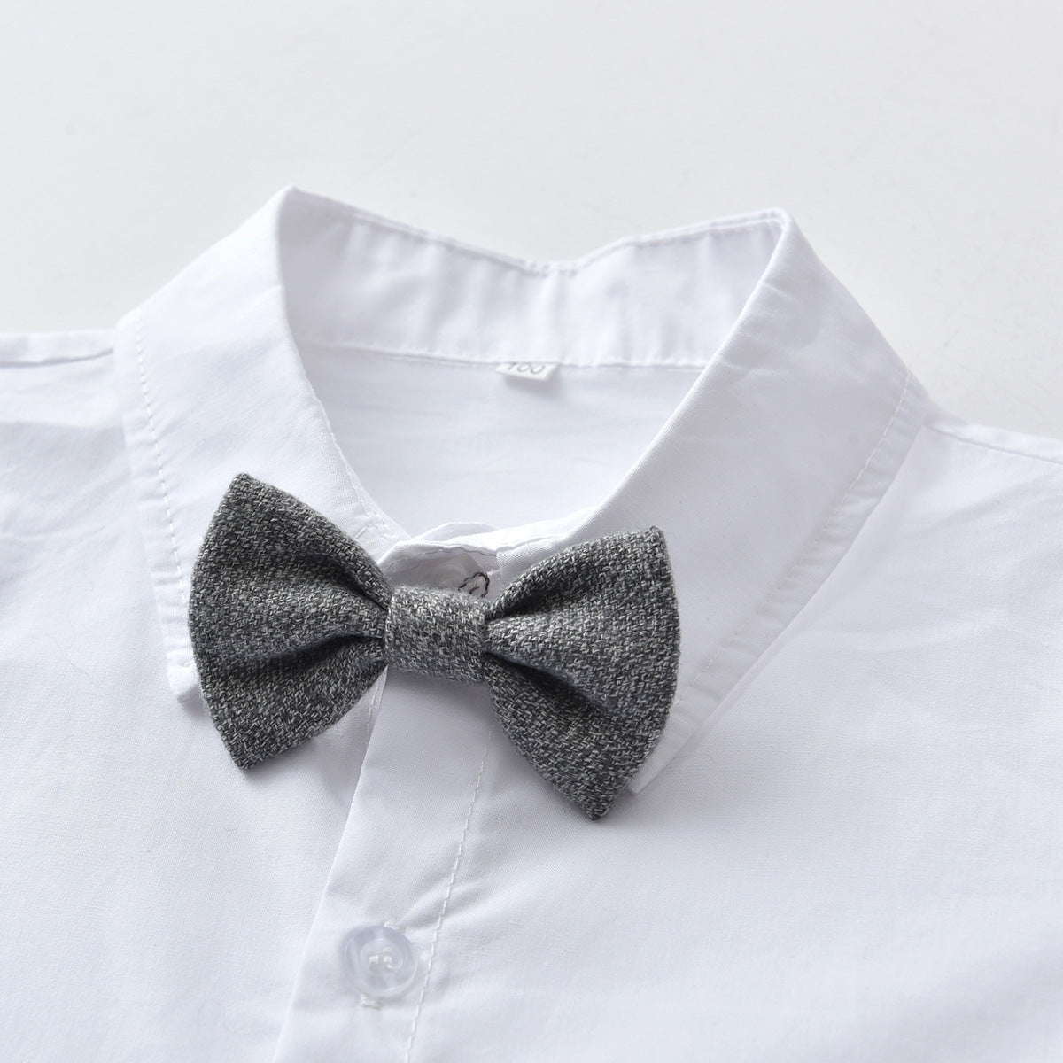 Boys Grey V-Neck Single Breasted 3 Piece Suit