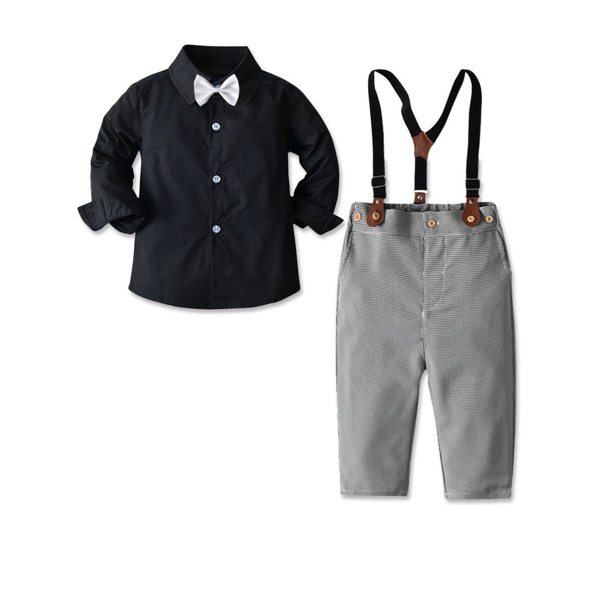 Boys Grey Shirt With Trousers