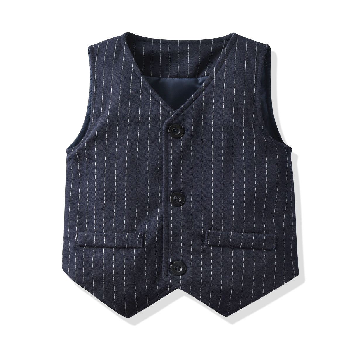 Boys Maroon Shirt with Trousers And Striped Waistcoat