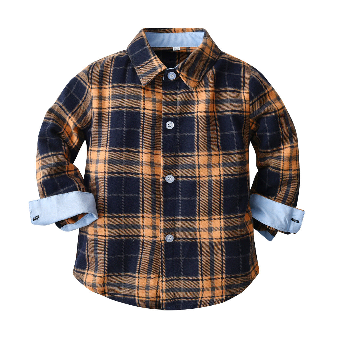 Boys Yellow Checked Shirt with Trousers & Suspenders