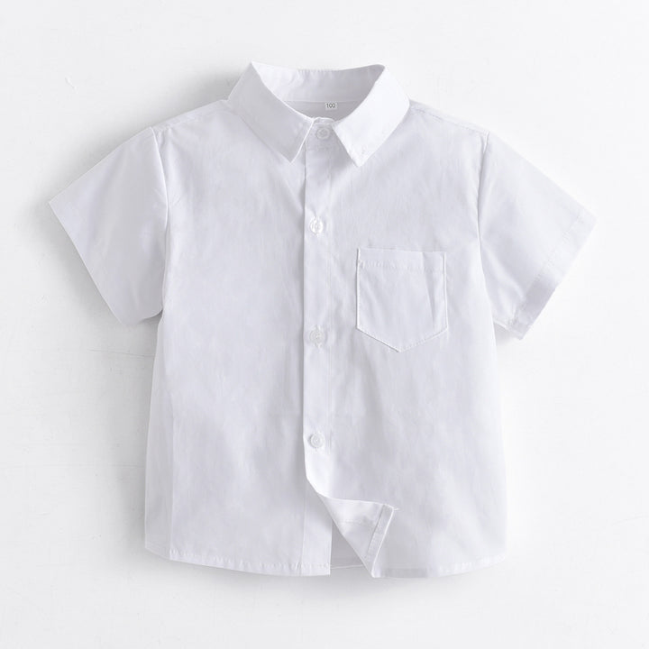 Boys White Shirt with Shorts