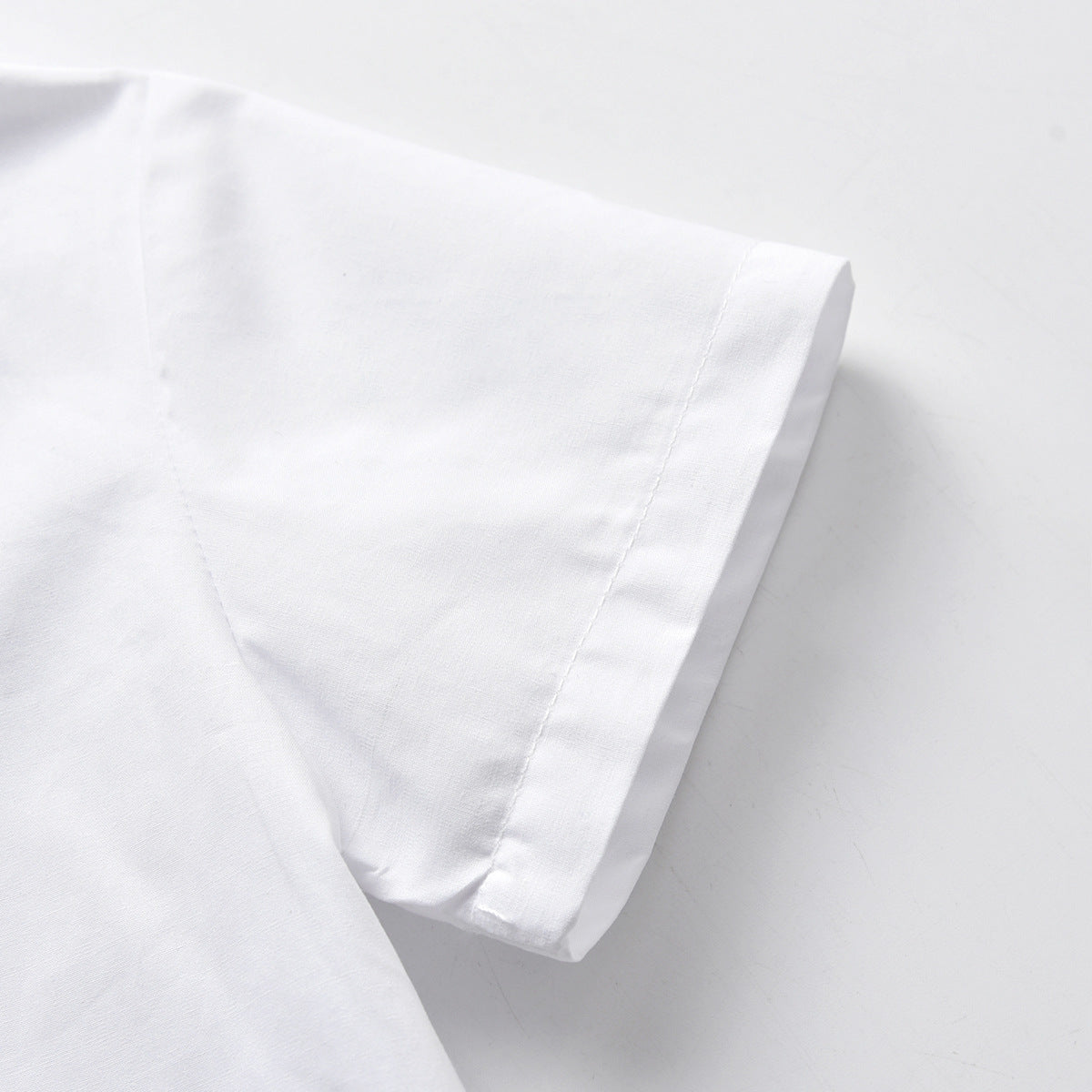 Boys White Shirt With Shorts And Suspenders