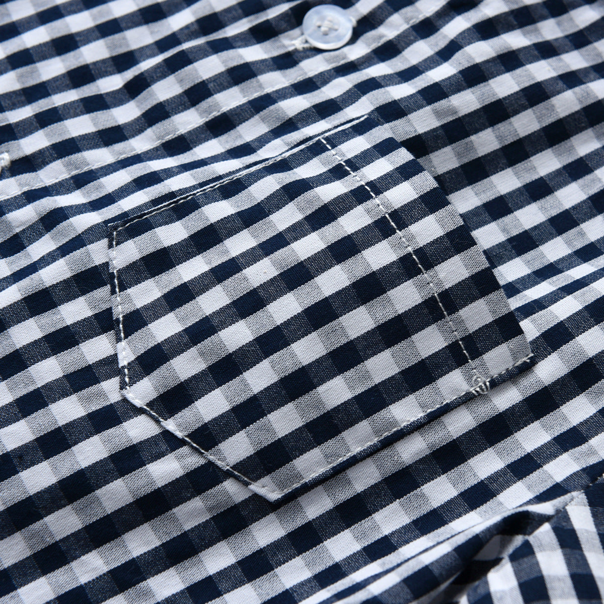 Boys White & Khaki Checked Shirt With Trousers