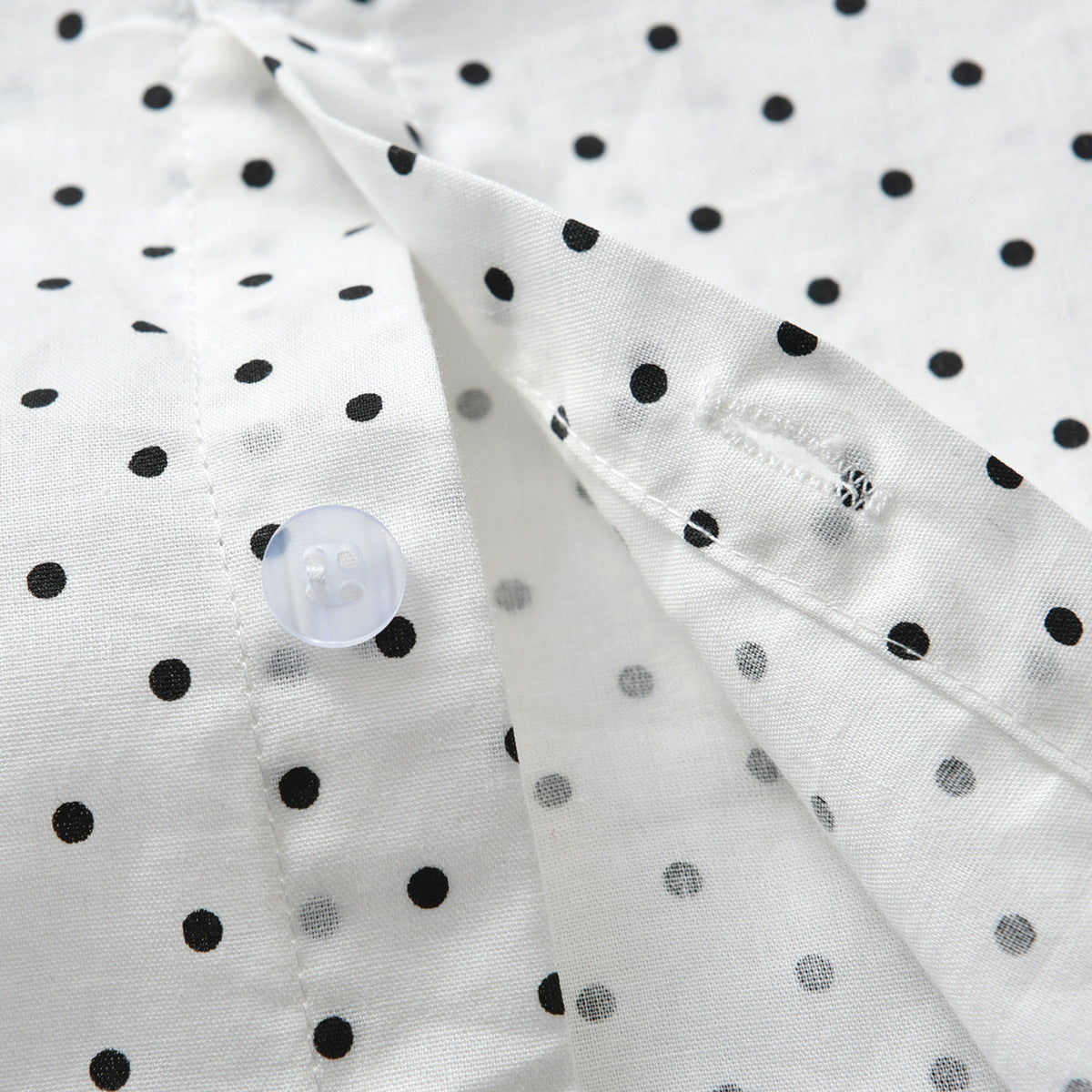 Boys White & Brown Polka Dot Printed 3 Piece Suit