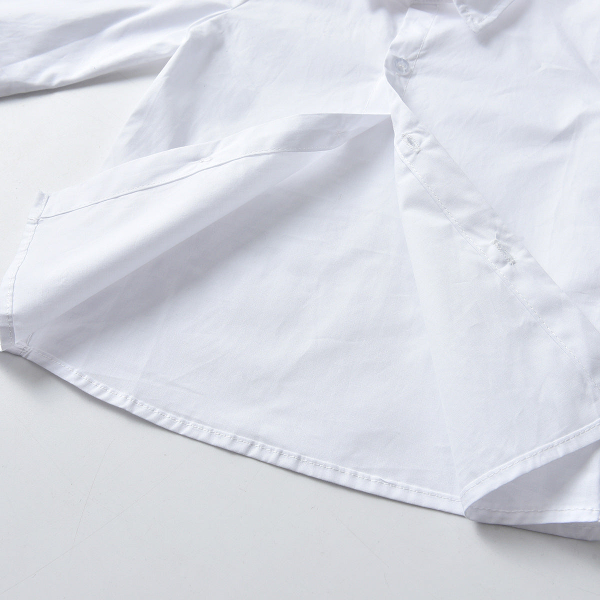 Boys White Shirt Collar Long Sleeve Shirt With Trouser & Suspender