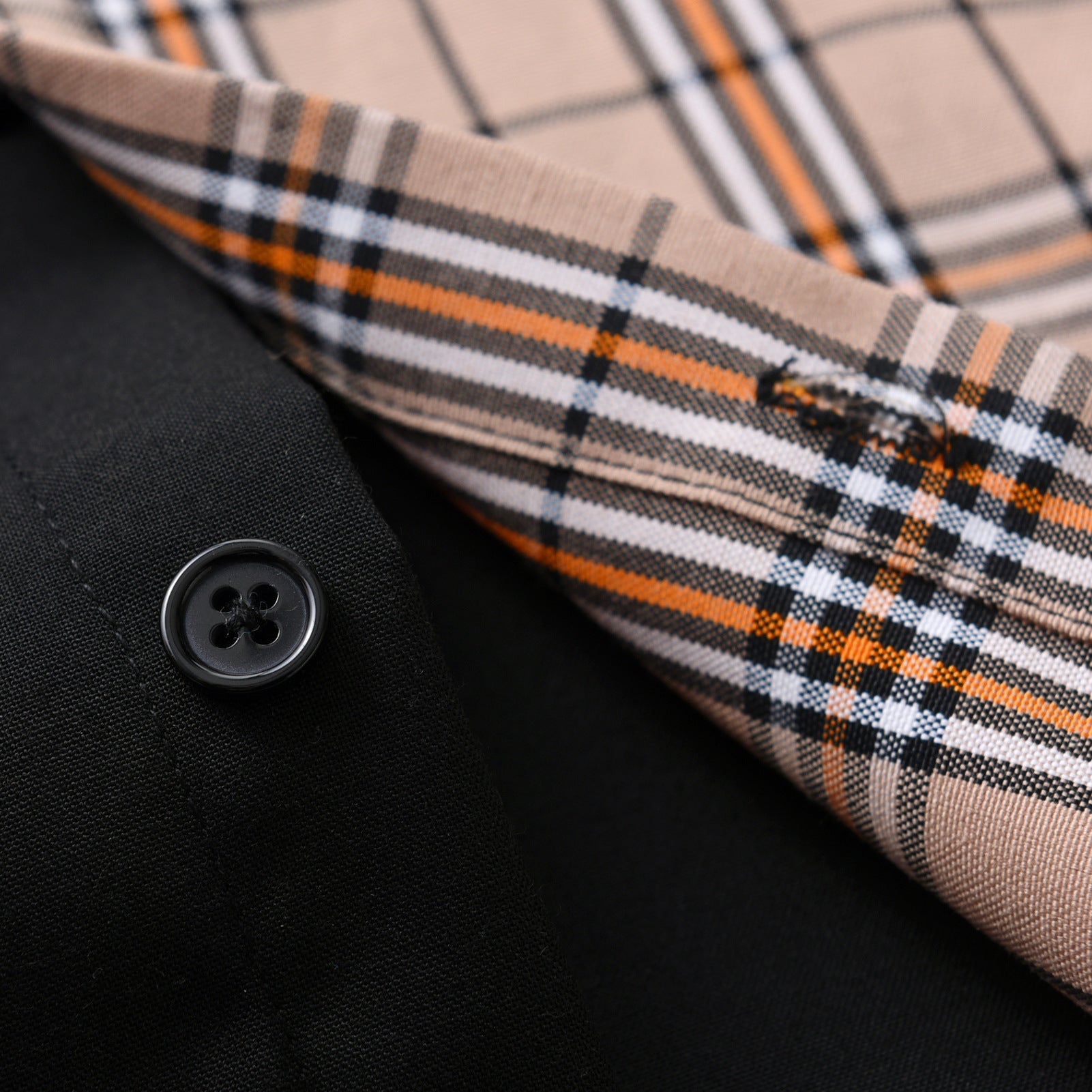 Boys Black & Beige Colourblocked Casual Shirt