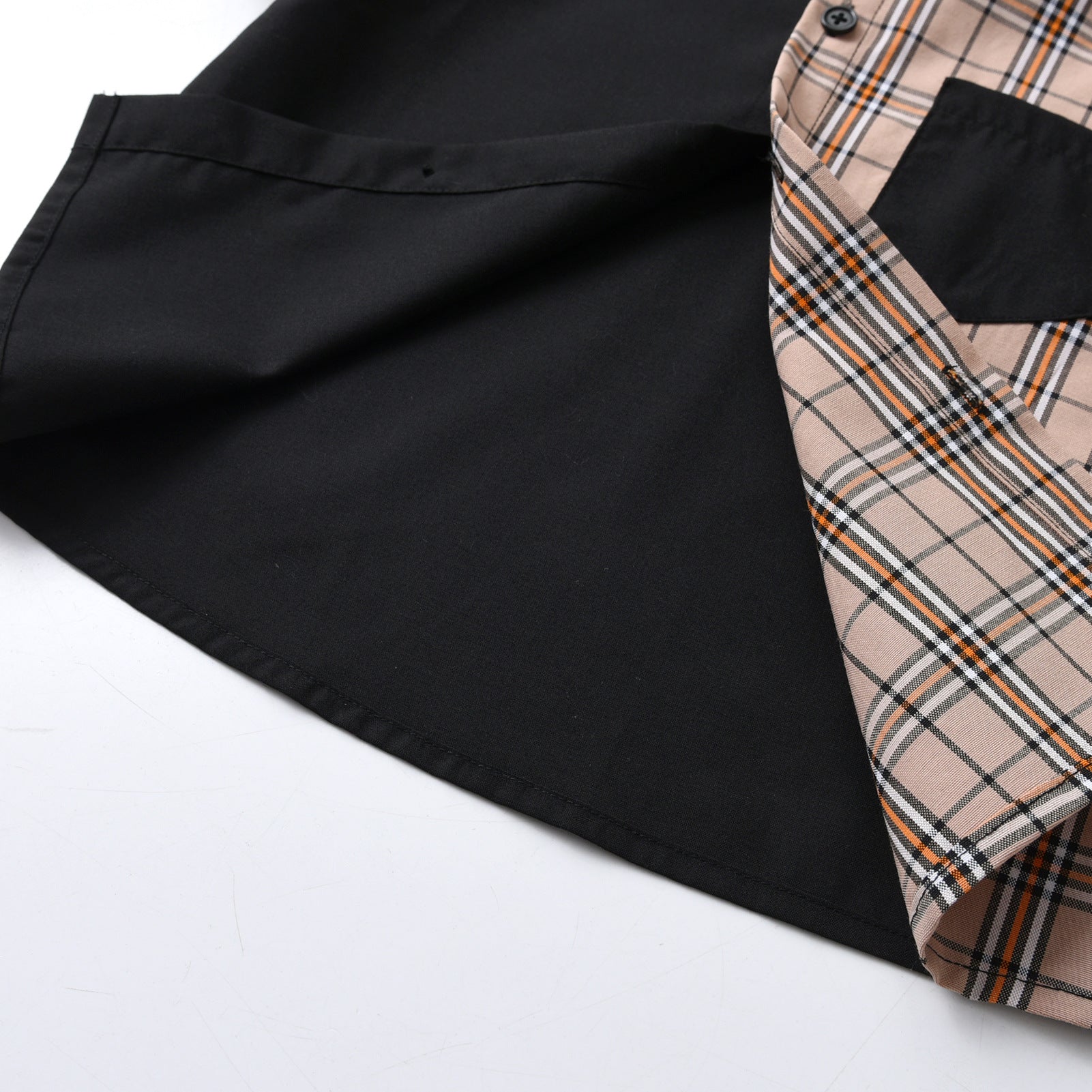 Boys Black & Beige Colourblocked Casual Shirt