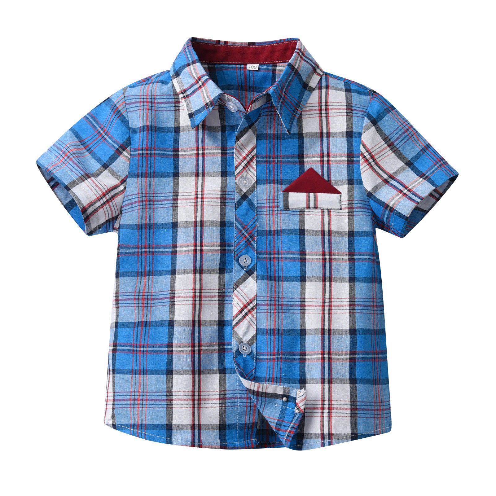 Boys Blue Checked Casual Shirt