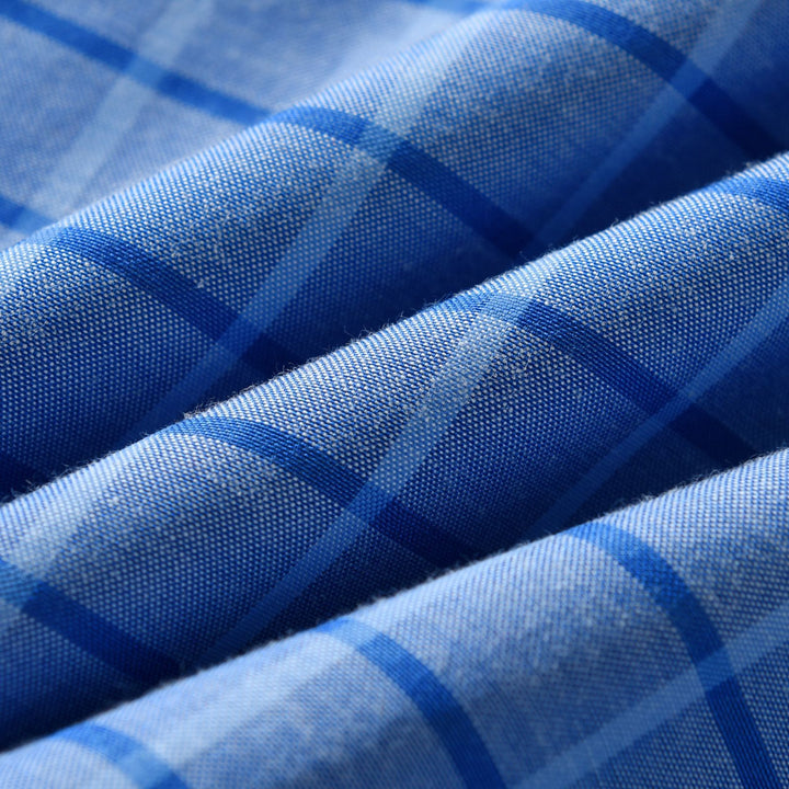 Boys Blue Checked Casual Shirt