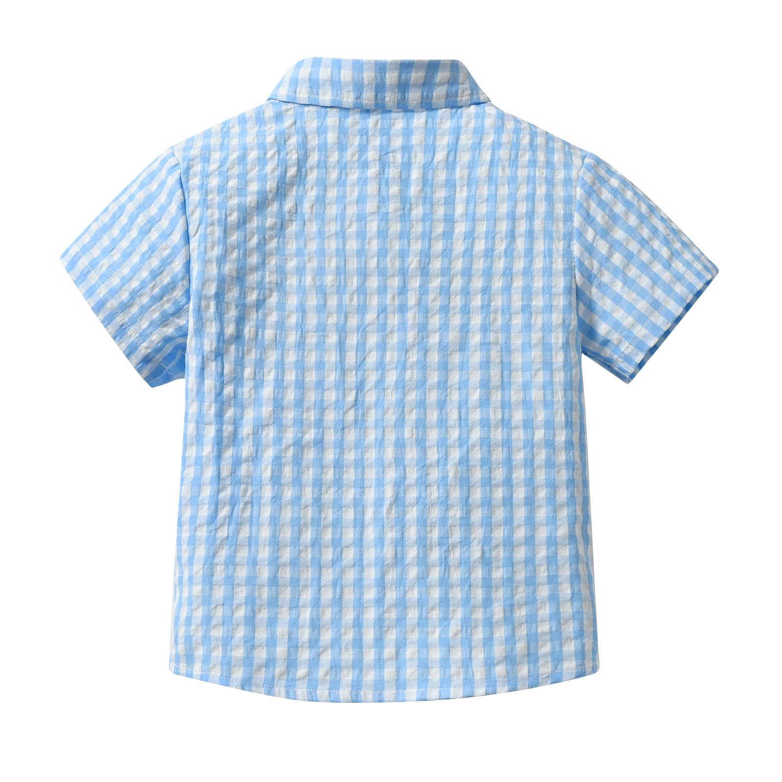 Boys Blue Checked Cotton Casual Shirt