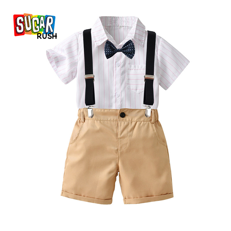 Boys Khaki Shirt With Shorts