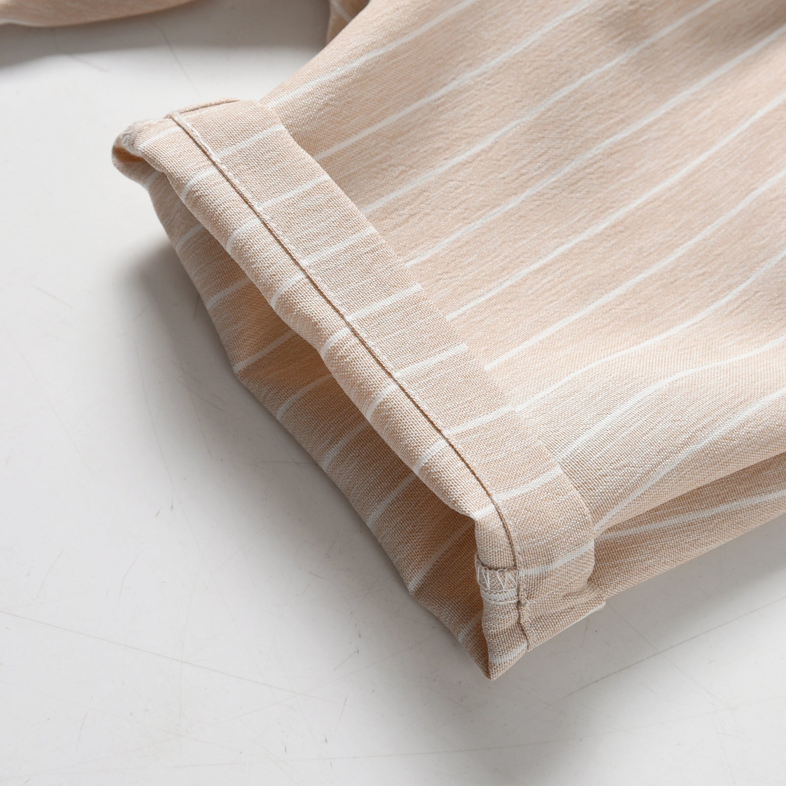 Boys Beige & White Striped Shirt With Shorts & Waist Coat