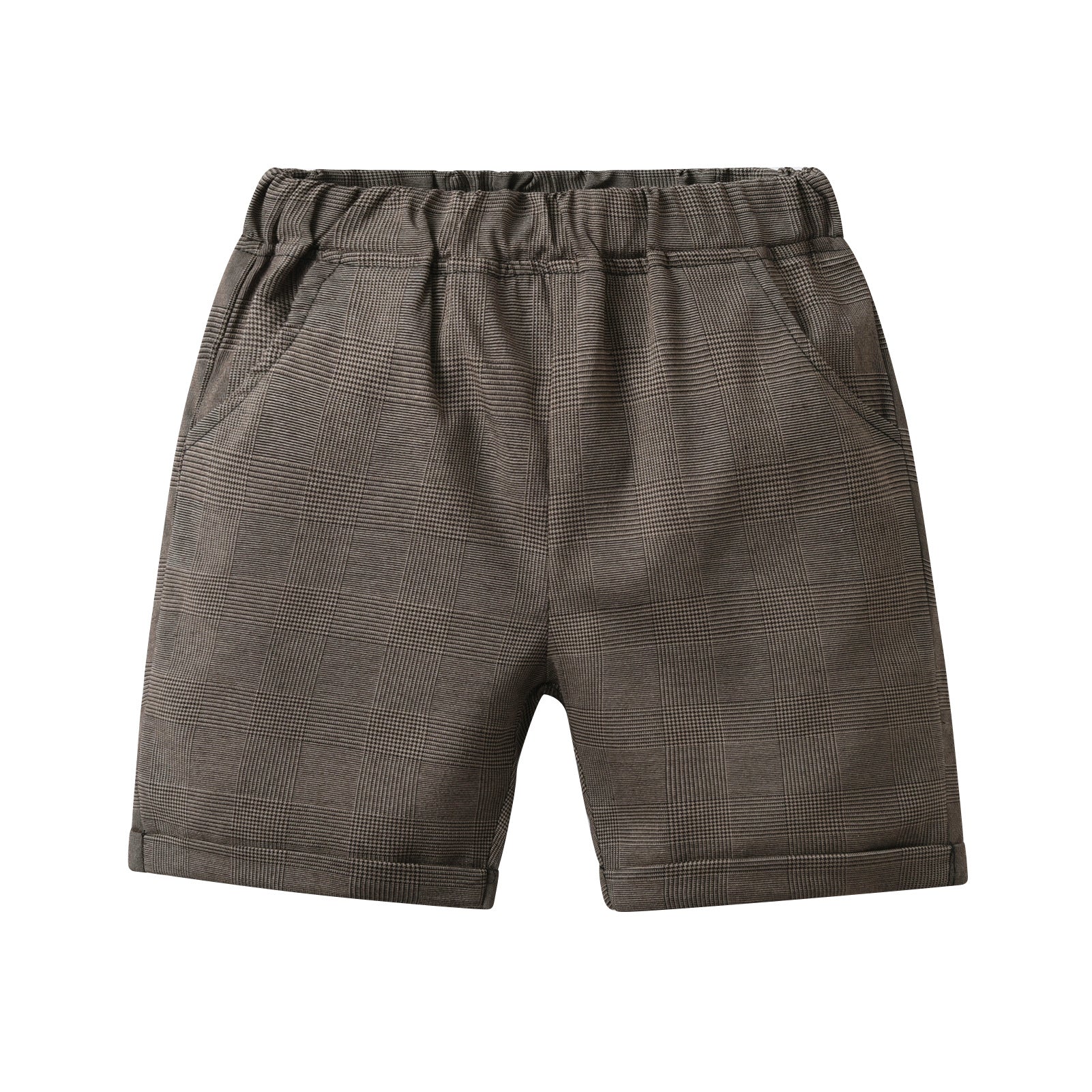 Boys Grey Striped Shirt with Shorts