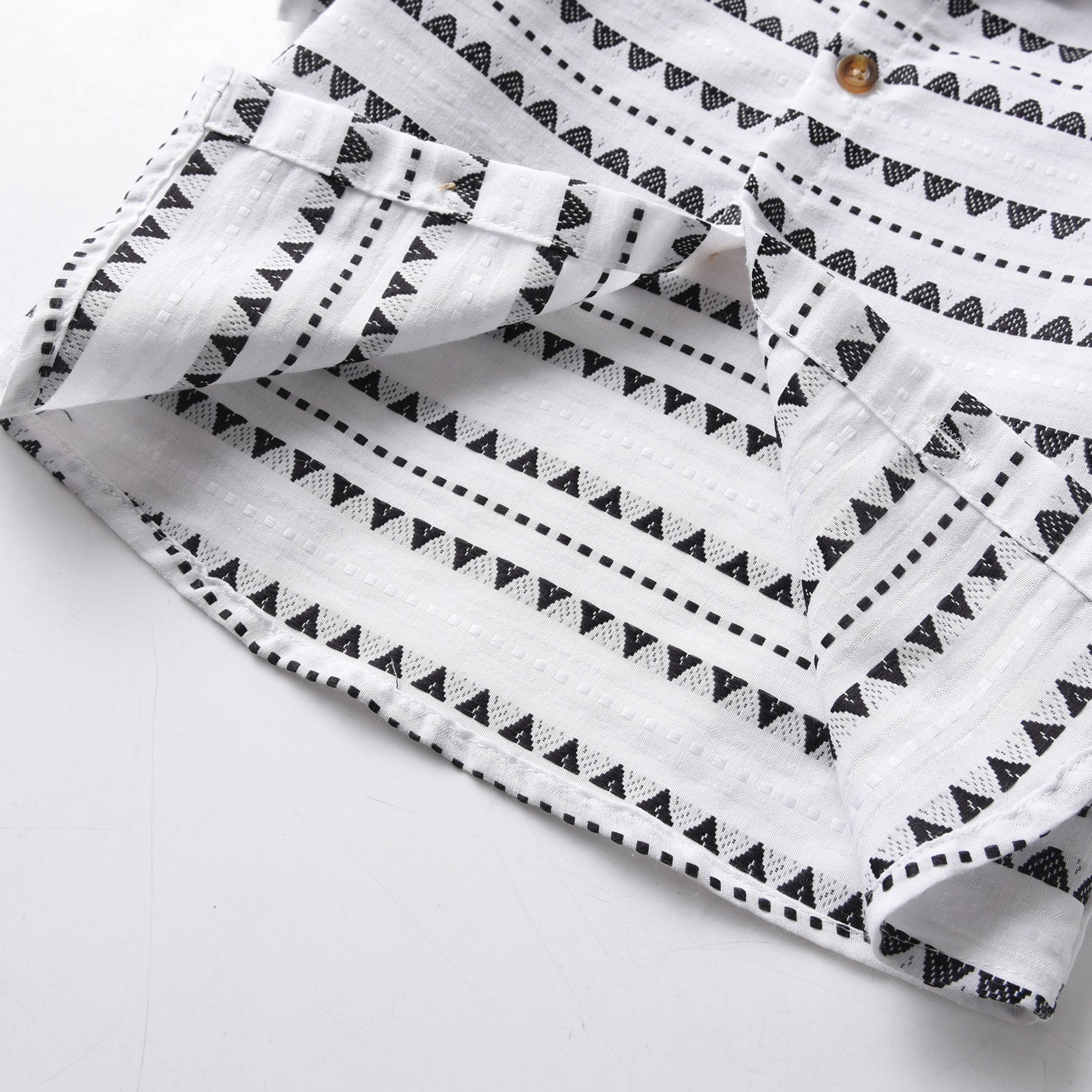 Boys Grey Geometric Printed Casual Shirt