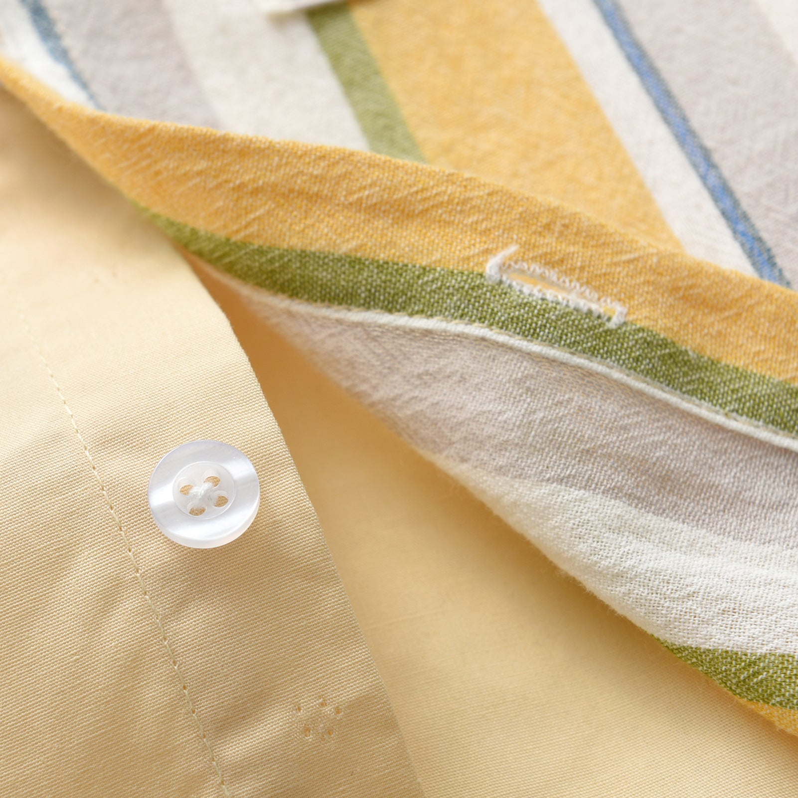 Infant Boys Yellow Vertical Striped Casual Shirt