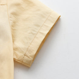 Infant Boys Yellow Vertical Striped Casual Shirt