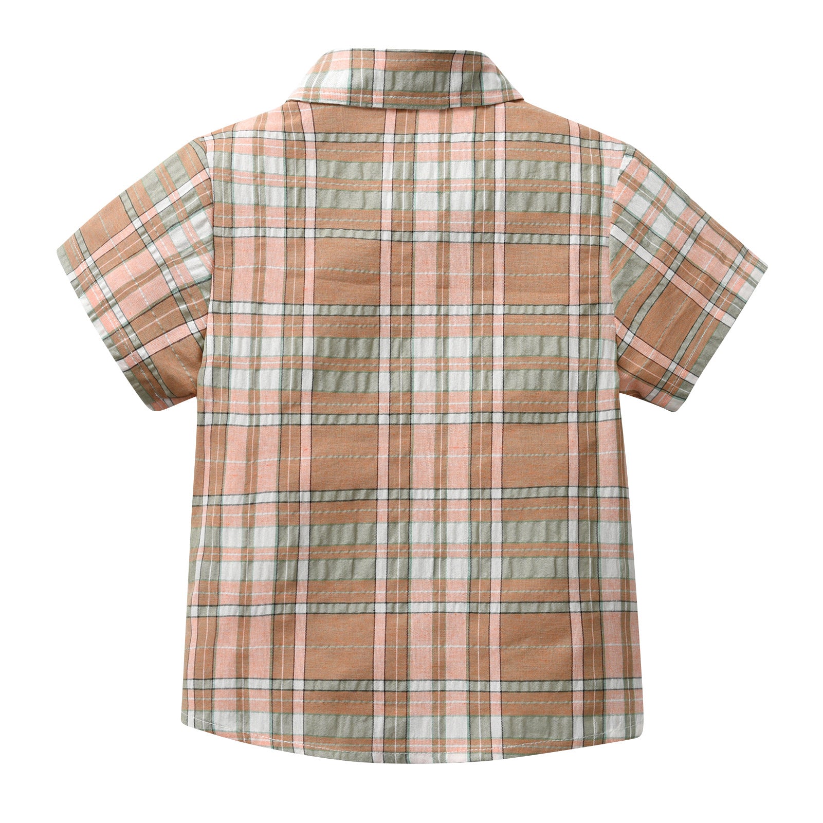 Boys Brown Tartan Checked Casual Shirt