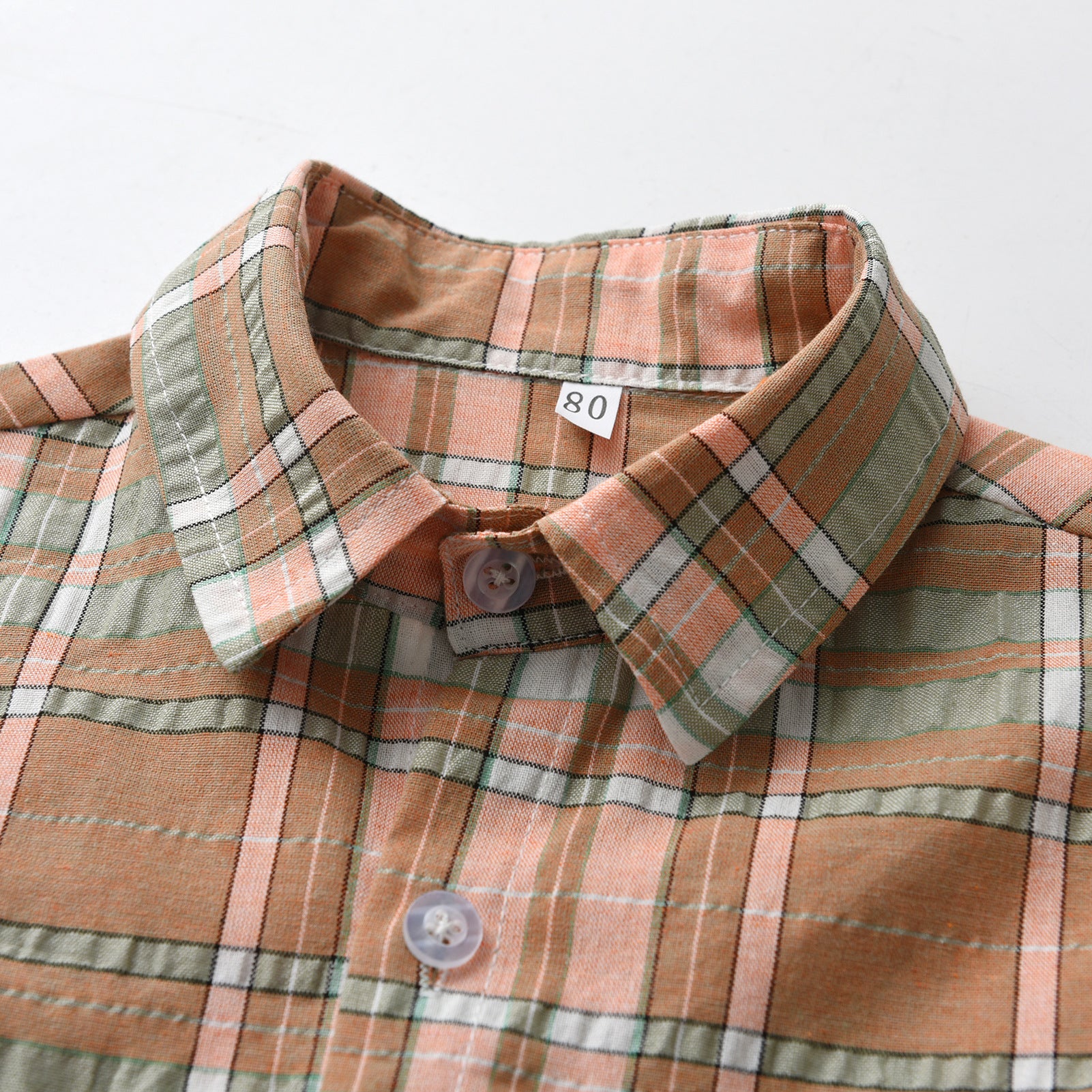 Boys Brown Tartan Checked Casual Shirt