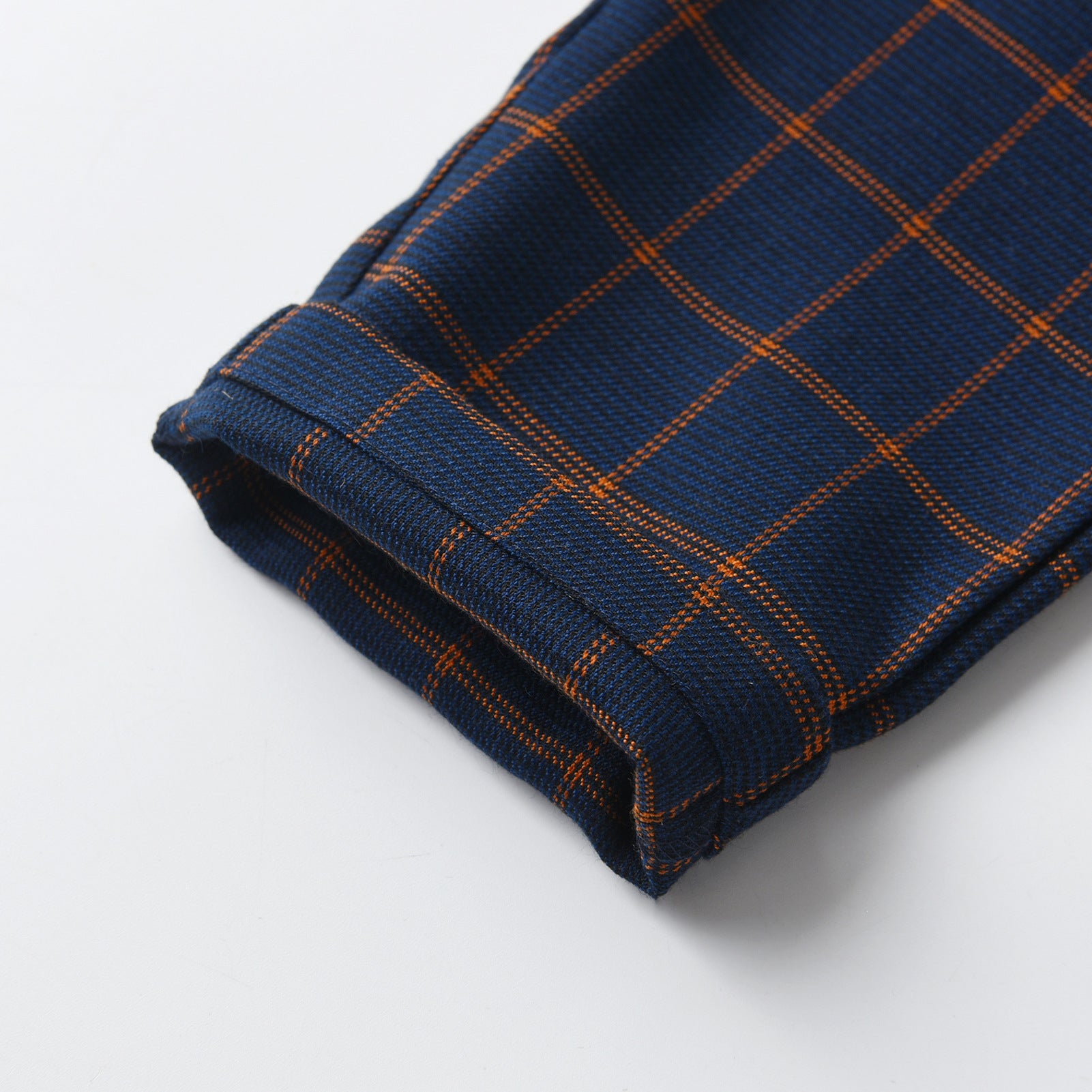 Boys Navy Blue 4-Pcs Checked Single-Breasted Waistcoat With Trousers & Shirt