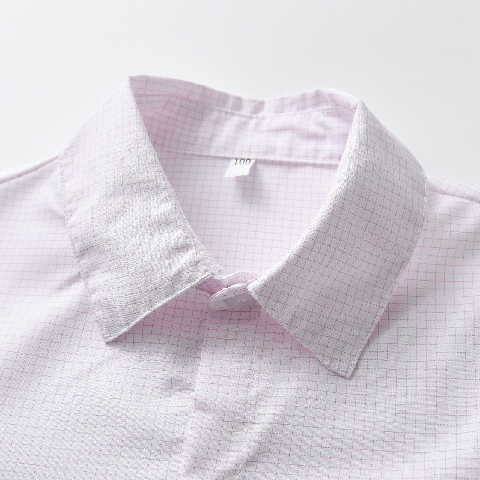 Infant Boys White Micro Checked Casual Shirt