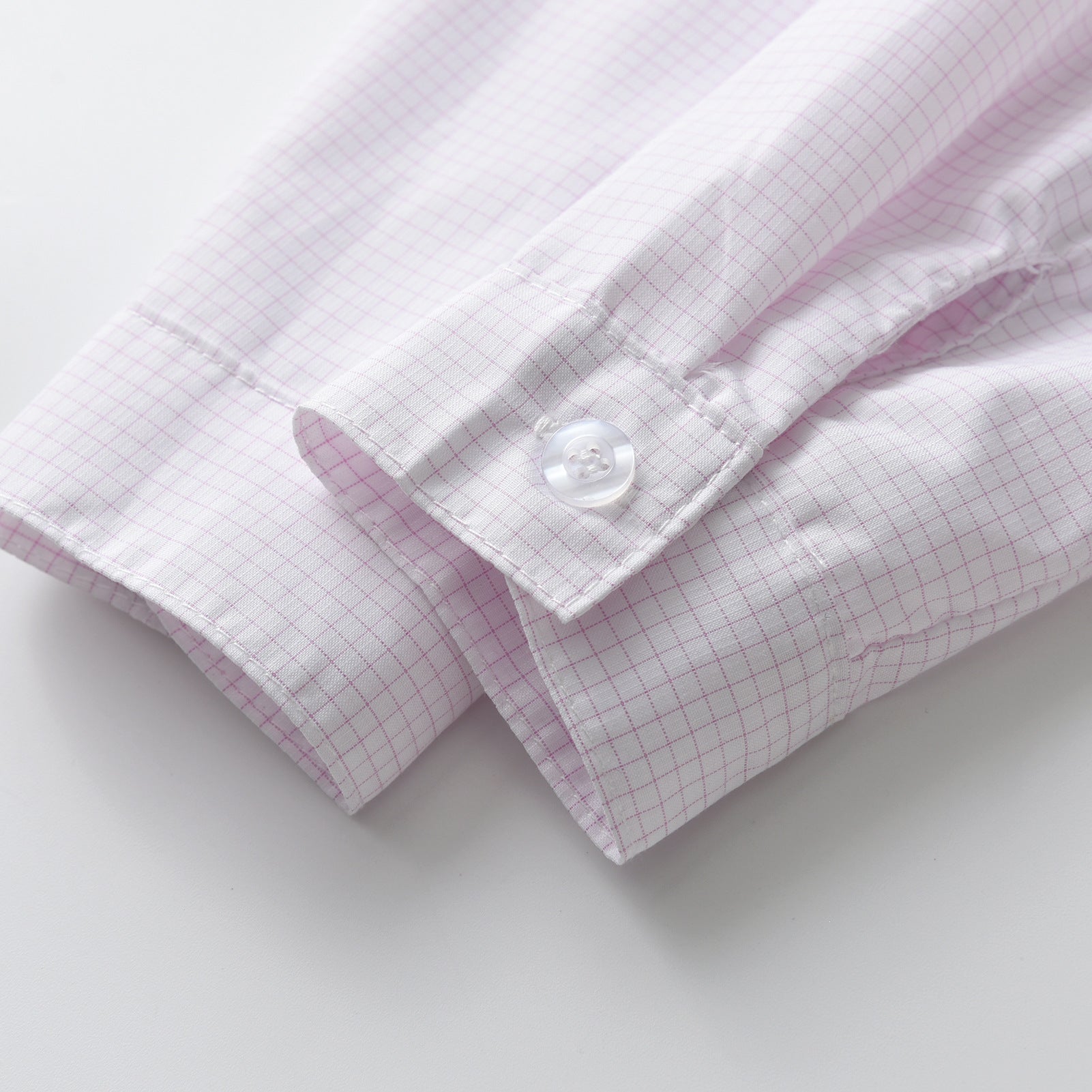 Infant Boys White Micro Checked Casual Shirt