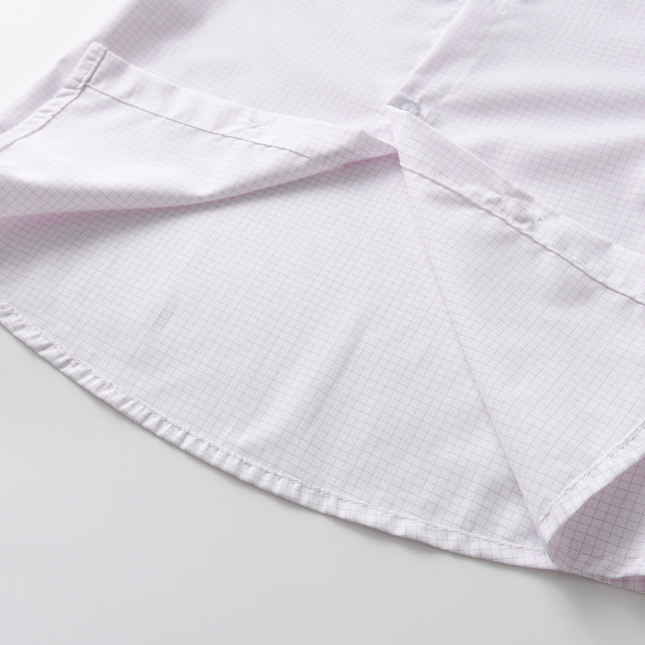 Infant Boys White Micro Checked Casual Shirt