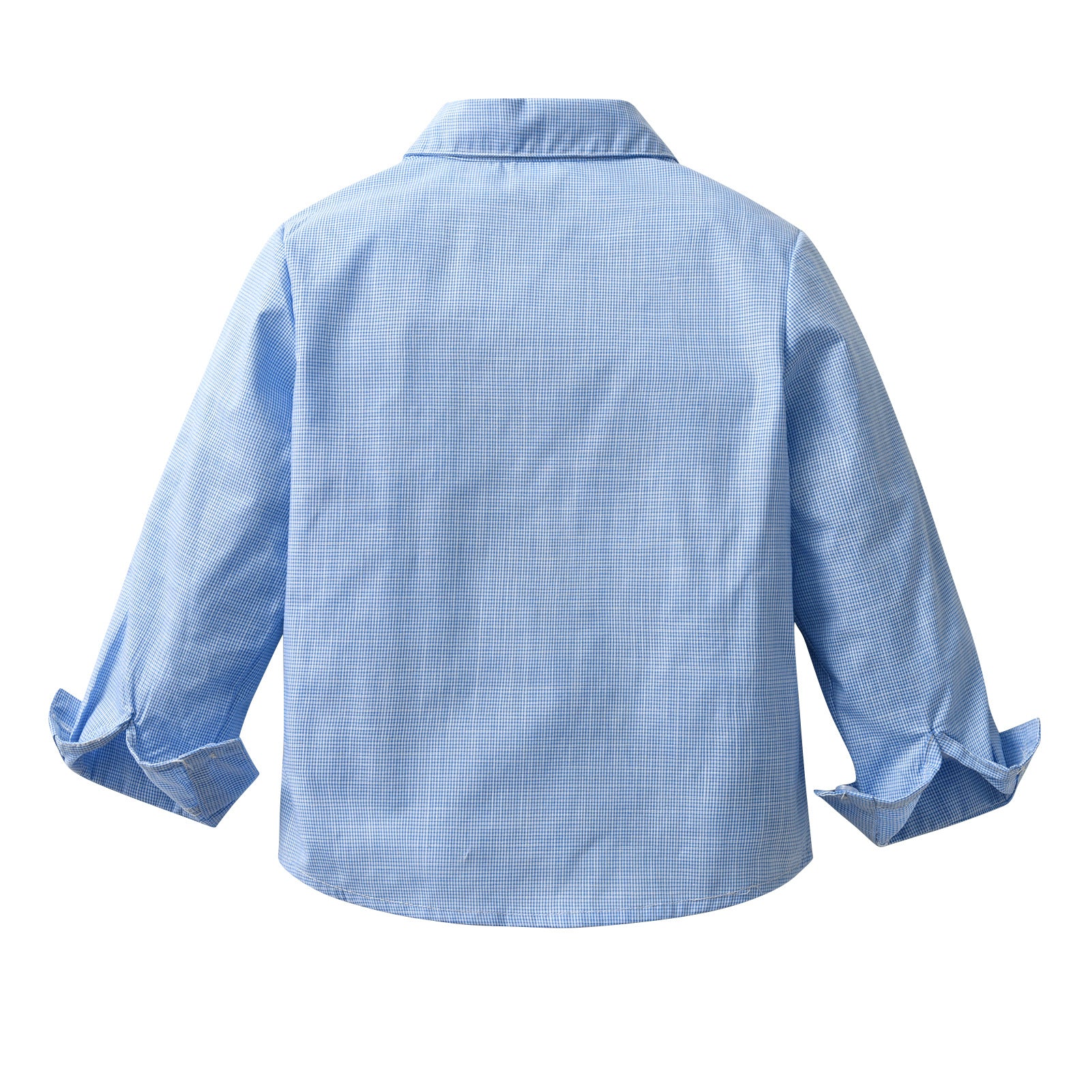 Boys Blue Micro Checked Casual Shirt