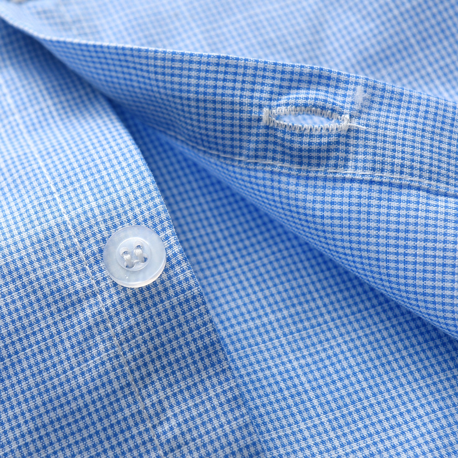 Boys Blue Micro Checked Casual Shirt