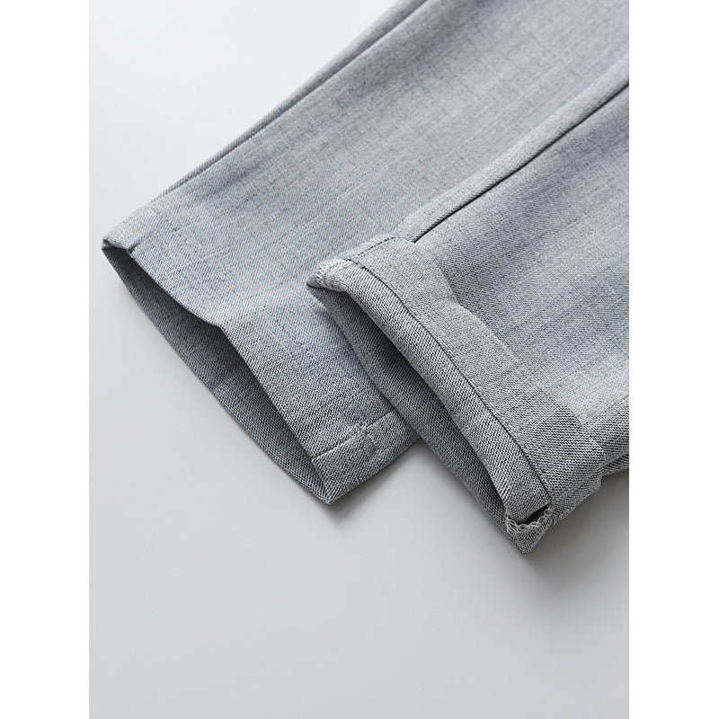 Infant Boys Blue Shirt And Trousers With Suspenders