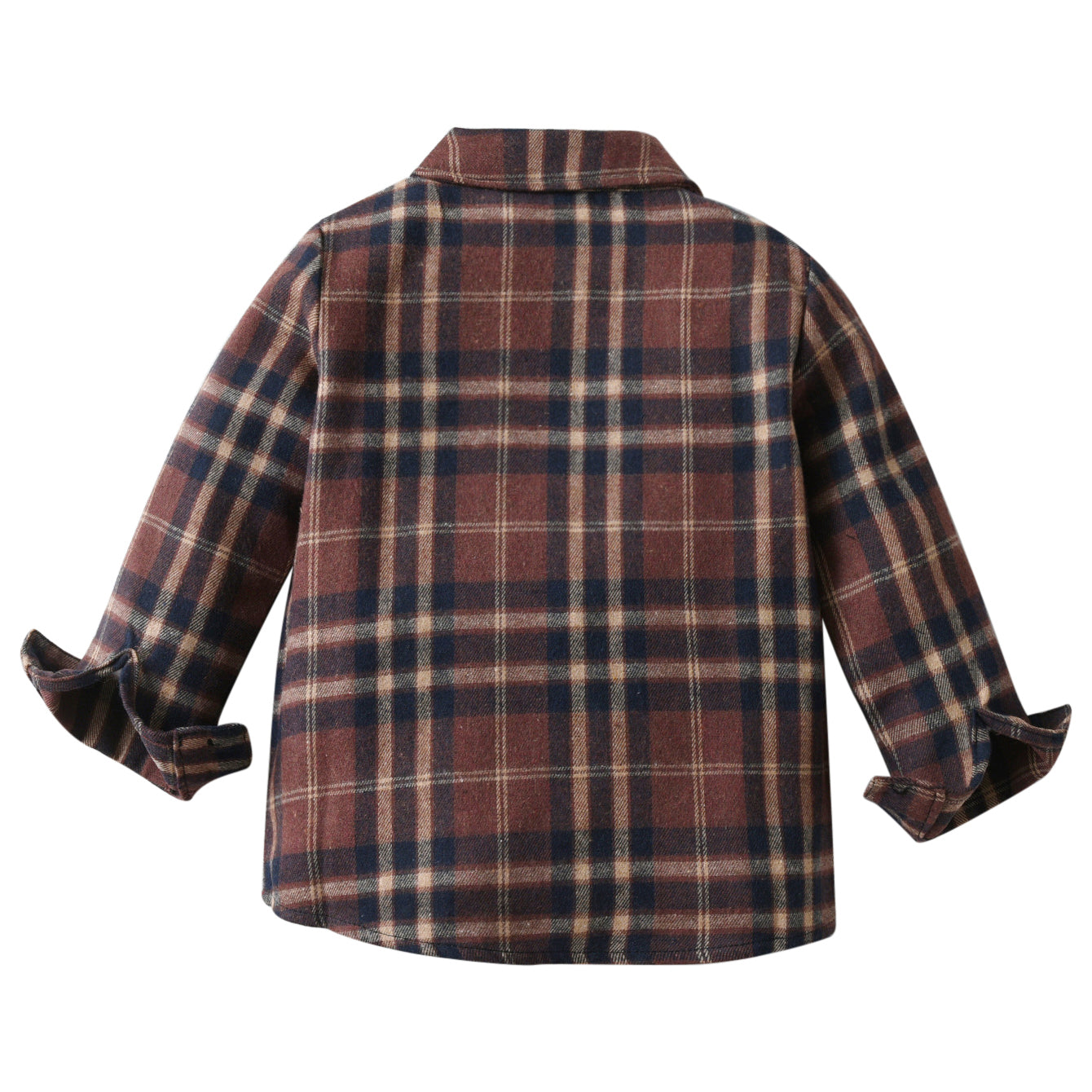 Boys Brown Tartan Checked Casual Shirt