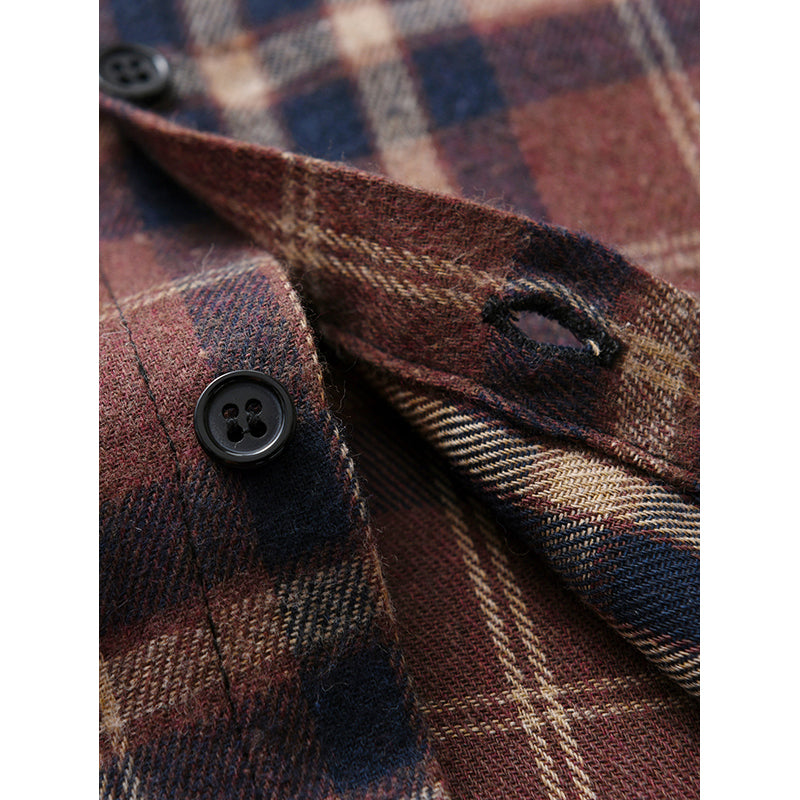 Boys Brown Tartan Checked Casual Shirt