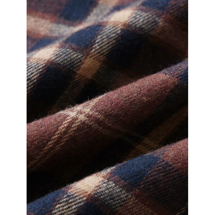 Boys Brown Tartan Checked Casual Shirt