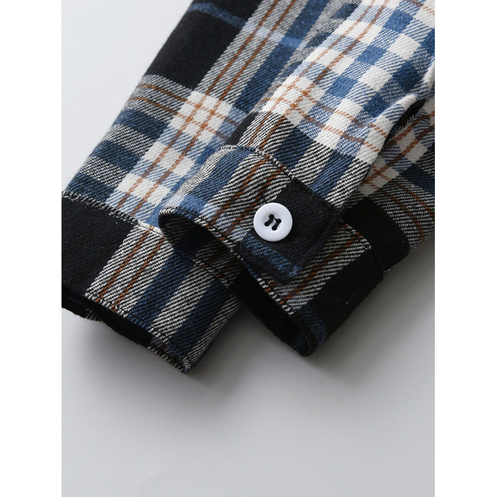 Boys Black Tartan Checked Casual Shirt