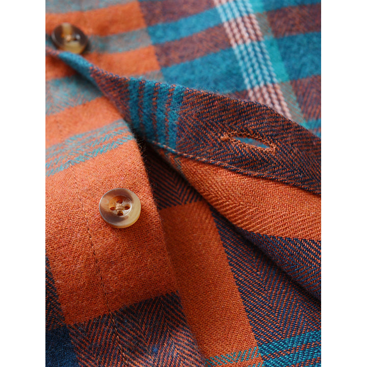 Boys Blue Tartan Checked Casual Shirt