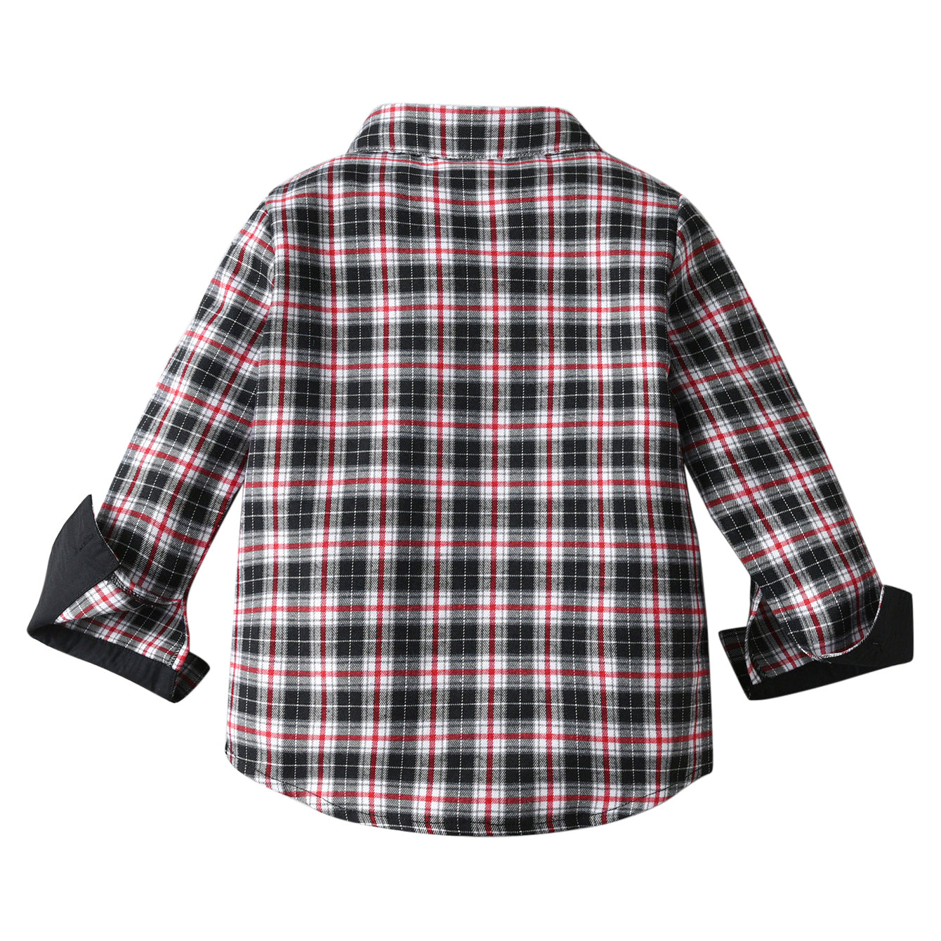 Boys Black Tartan Checked Casual Shirt