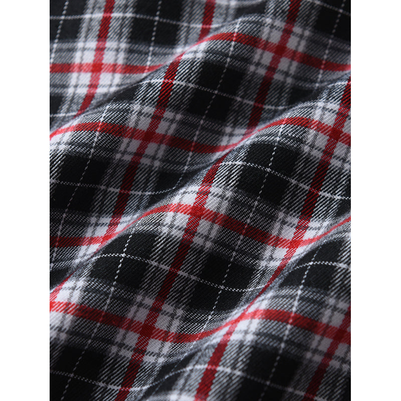 Boys Black Tartan Checked Casual Shirt