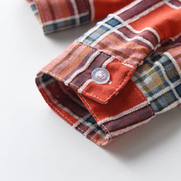 Infant Boys Red Tartan Checked Casual Shirt