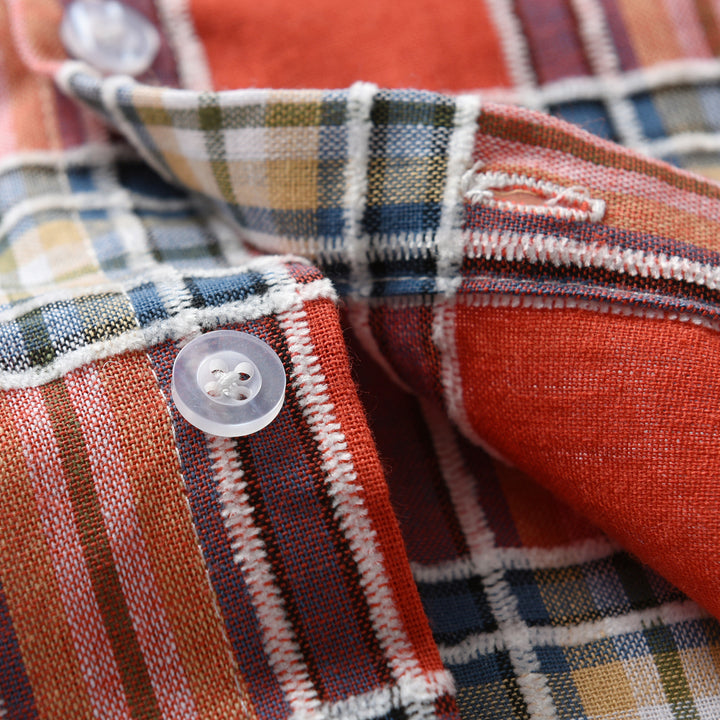 Infant Boys Red Tartan Checked Casual Shirt