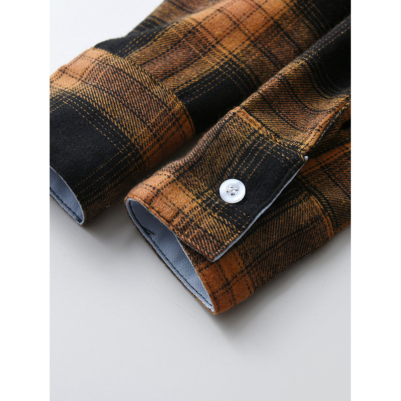 Boys Brown Tartan Checked Casual Shirt