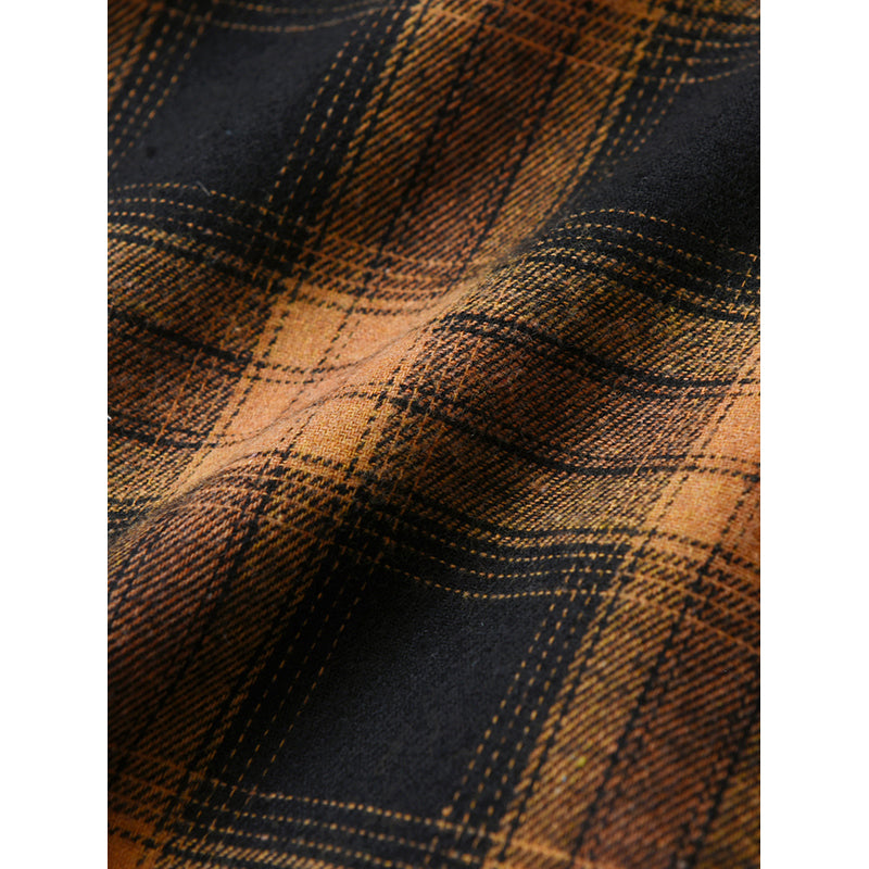 Boys Brown Tartan Checked Casual Shirt