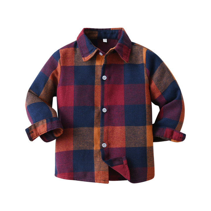 Infant Boys Red Buffalo Checked Casual Shirt