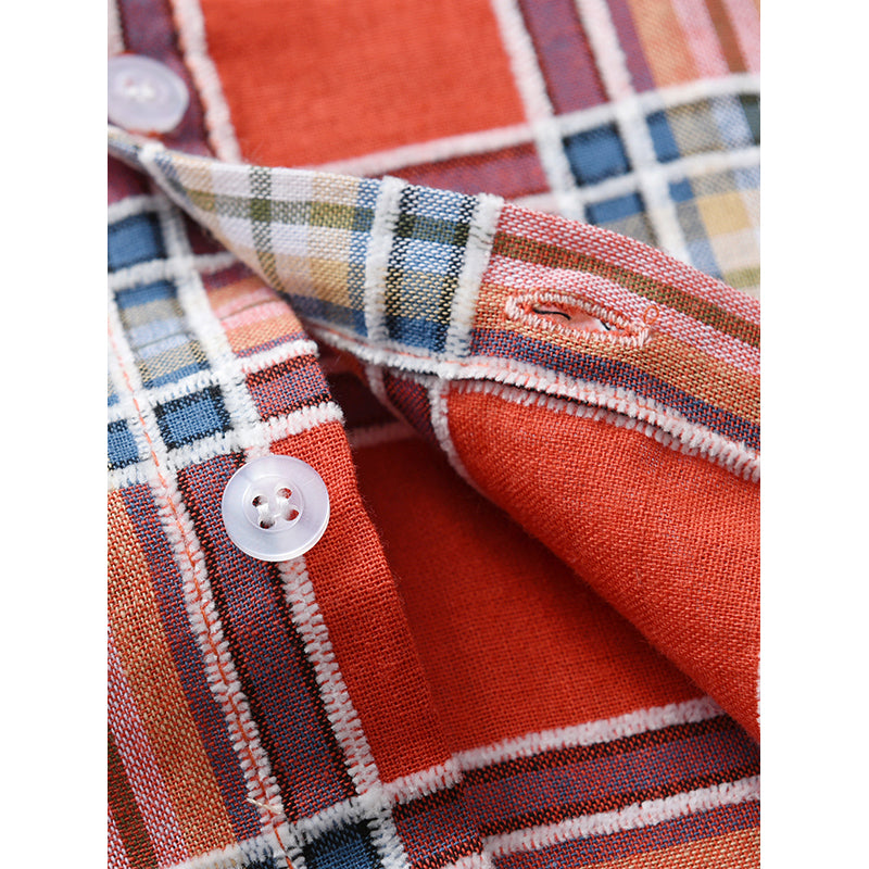 Boys Red Checked Shirt with Trousers
