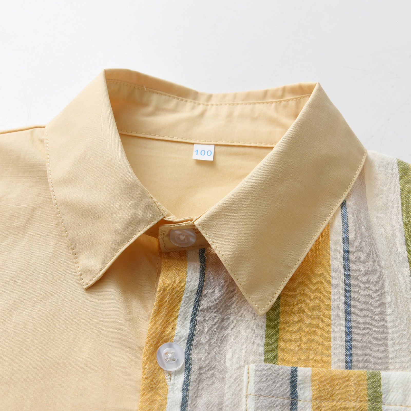 Boys Yellow Striped Shirt With Trousers