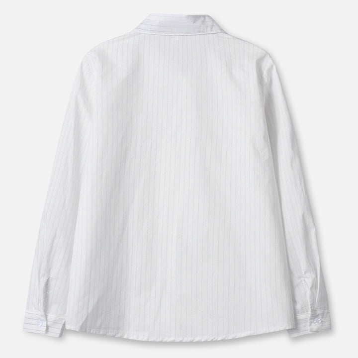 White Boys Striped Casual Shirt