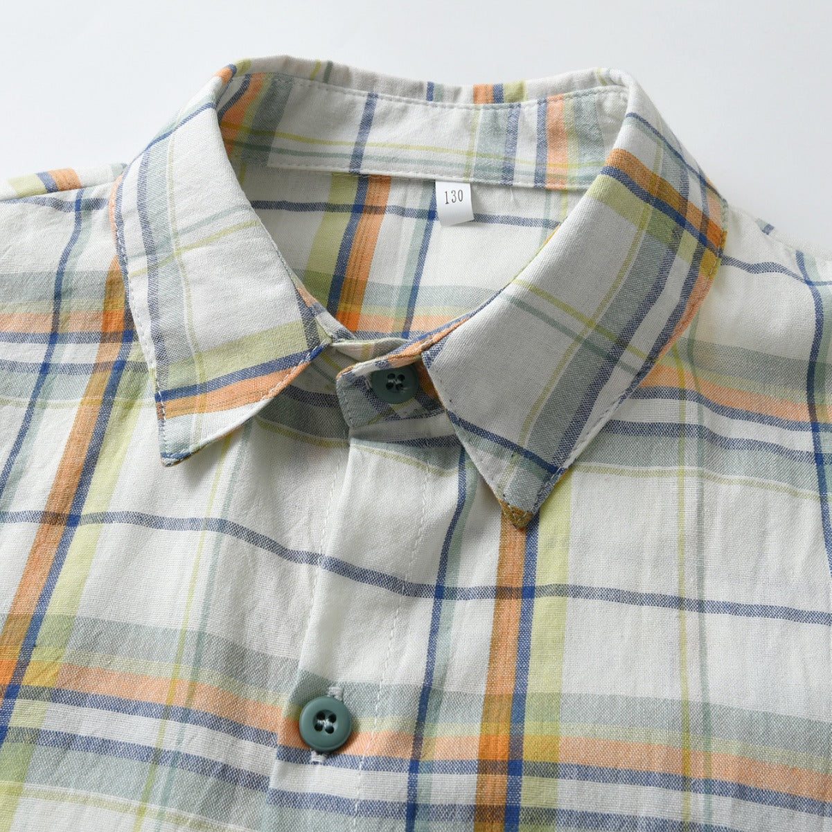Beige Boys Tartan Checked Casual Shirt