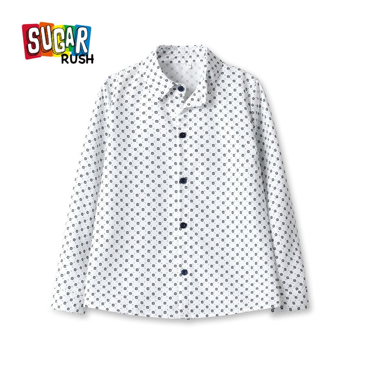 Boys Opaque Printed Casual Shirt