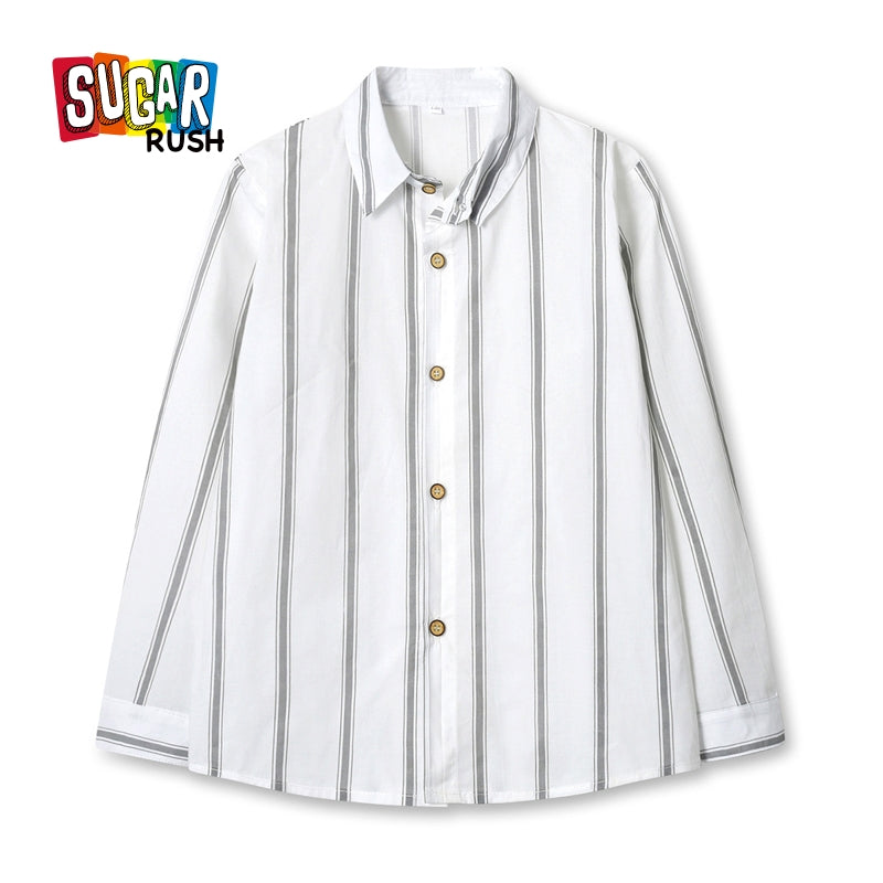 Boys Opaque Striped Casual Shirt