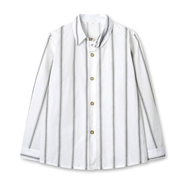 Boys Opaque Striped Casual Shirt
