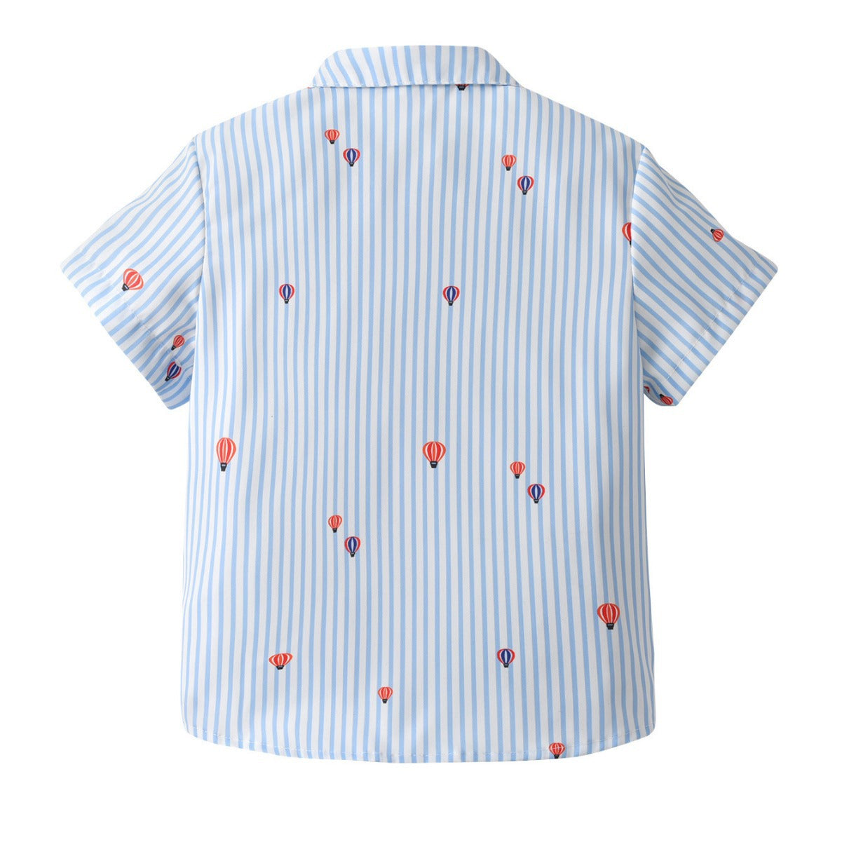 Boys Blue Vertical Striped Casual Shirt
